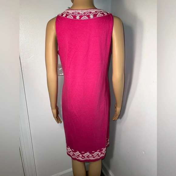 Charter Club,M,NWOT,  sleeveless, embroidered beaded, scoop neck, midi, dress - Picture 2 of 9